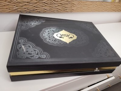 Teacup set 6 pcs 38.8x62 cm metal and glass